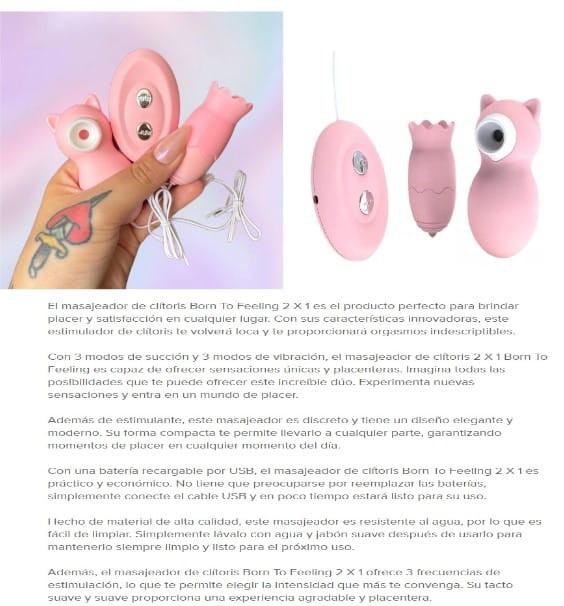 Vibrador y Succión Recargable con Control - Imagen 2