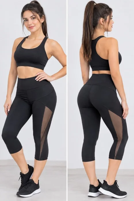 Capri Deportivo con Elástico en la Cintura