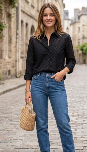 Camisa de Broderi  Plano - Miniatura 2