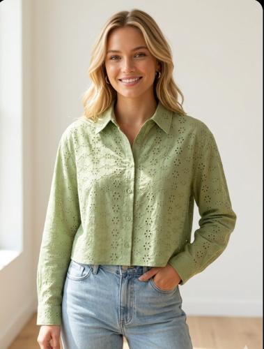 Camisa de Broderi  Plano - Miniatura 3