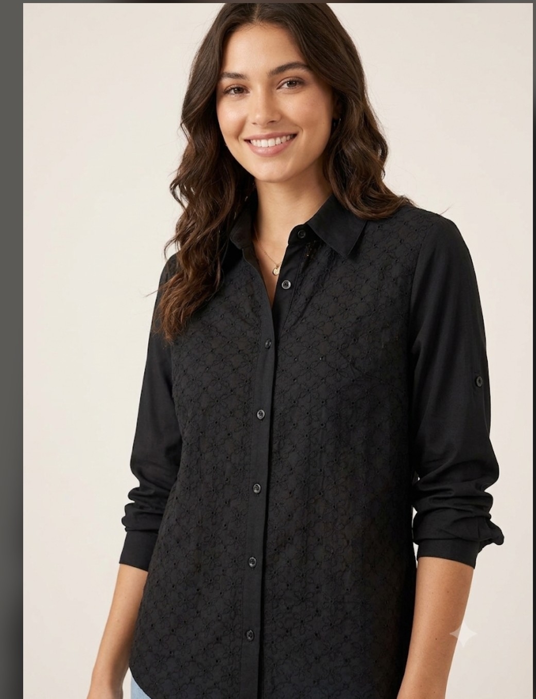 Camisa Broderi con Poplin - Imagen 3