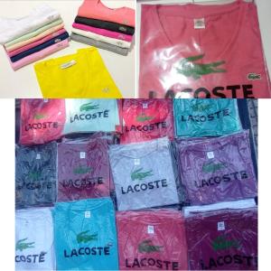 Remeras de Dama Cuello V Algodón Pienado