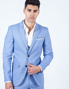 Trajes en Crepe de Punto Color Indigo