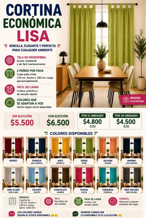 Cortinas Economicas Lisas