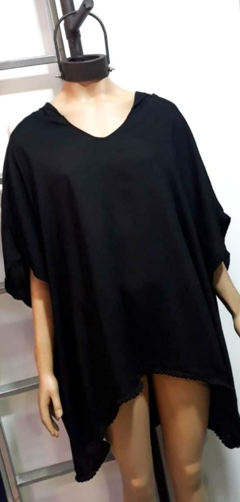 Poncho Playero con Flecos - Imagen 2