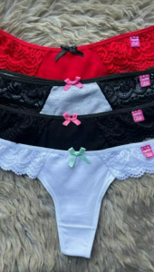Colaless con Puntilla Algodon Packx3