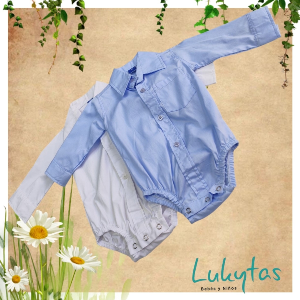 Boddy  Camisa Manga/larga  Lisas de Poplin Elastizado [bebé] - Imagen 2