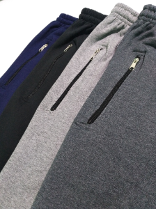 Pantalón Jogging Frisa con Puño y Cierre Hombre Babucha - Miniatura 3