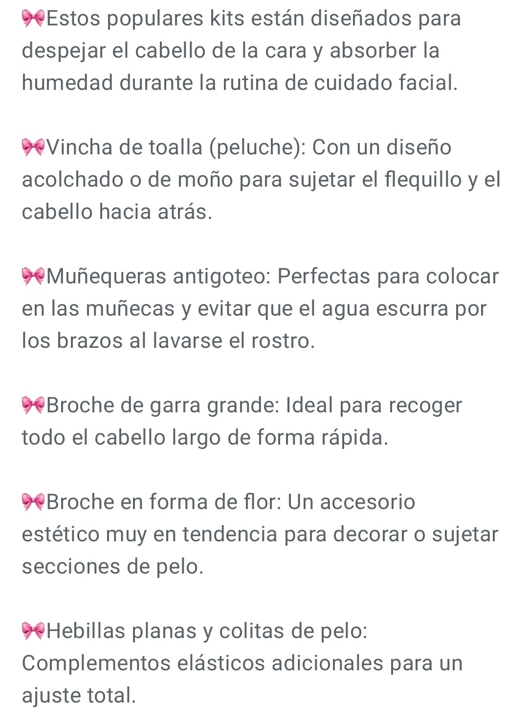 Kit Skincare Completo (vincha, Colitas, Broches & Muñequeras) - Imagen 5