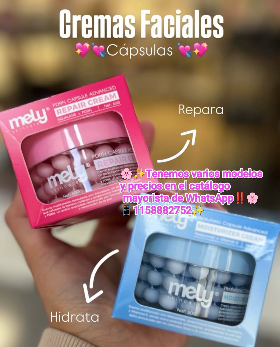 Crema Facial en Capsulas de Mely (tipo Gel) - Imagen 1