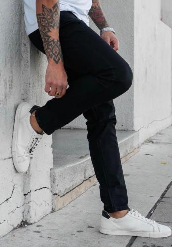 Pantalón Jeans Semi Chupin  Negro - Miniatura 3