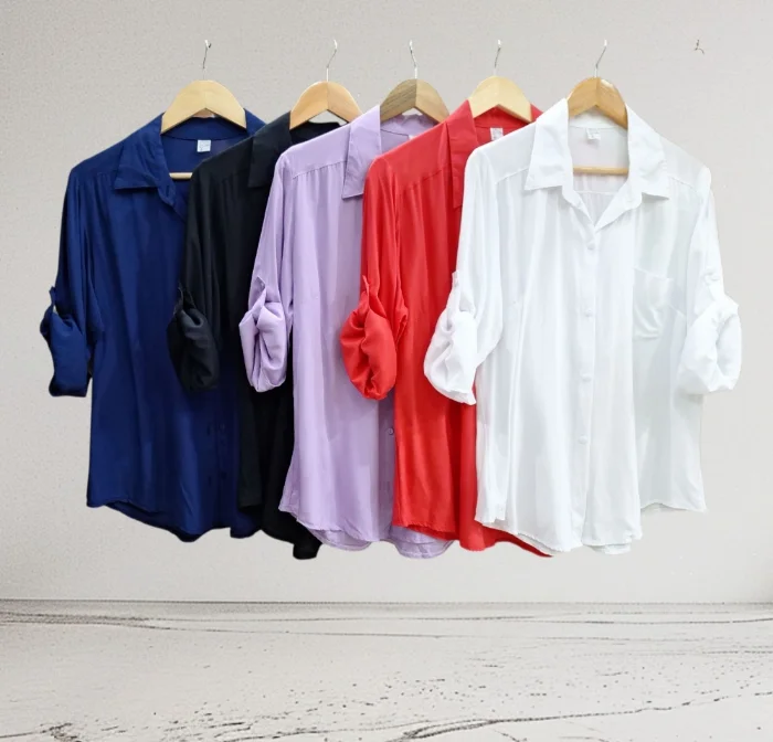 Camisa Poplin Rayon  3/4 Premium