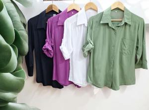 Camisa Fibrana Rayon   Manga Larga - Miniatura 2