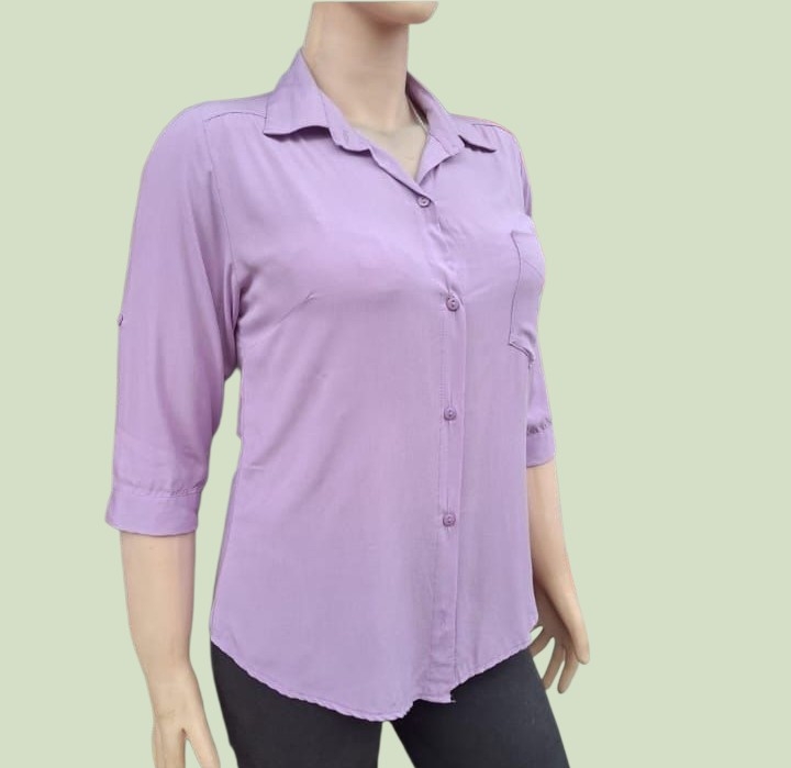 Camisa Poplin Rayon  3/4 Premium - Imagen 3