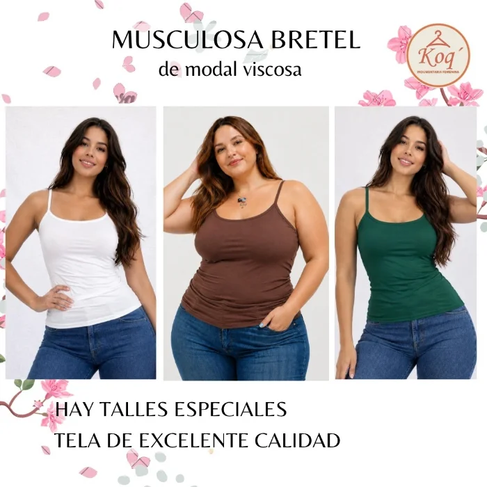Musculosa Básica  Bretel de Modal Viscosa