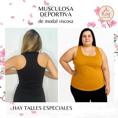 Musculosa Básica  Deportiva Modal Viscosa