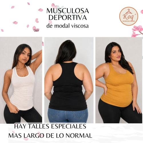 Musculosa Básica  Deportiva Modal Viscosa