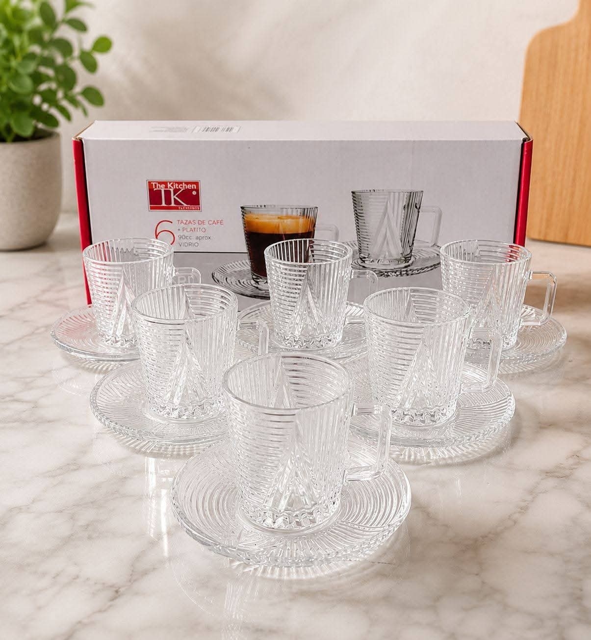 Set de 6 Tazas + 6 Platos Shrd 90cc - Imagen 2