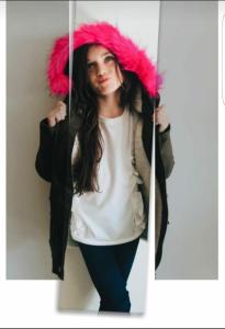 Parkas de Nena de Gabardina con Corderito