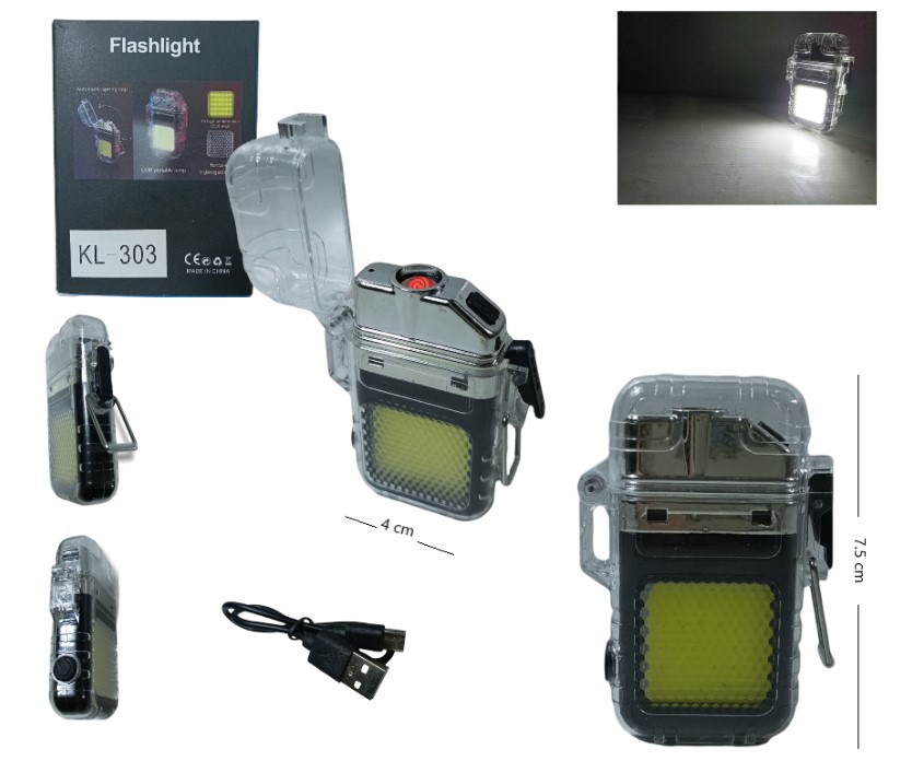 Linterna Mini Led Recargable Flash C/encendedor - Imagen 2