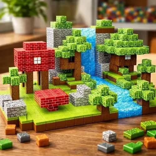 Bloque 100psc Magnetic Minecraft