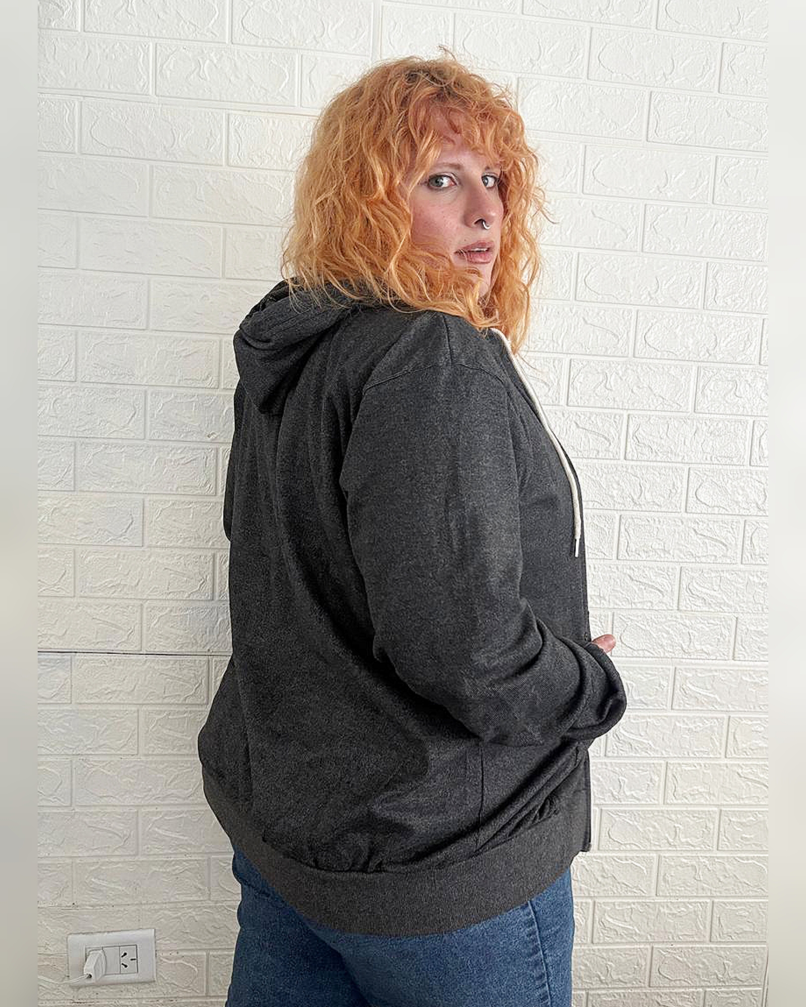 Campera Larga de  Darlon Ribb (solo Gris) - Imagen 2