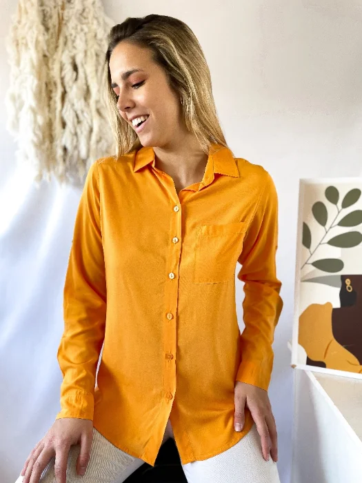 Camisa Fibrana Poplin de Dama Manga Larga