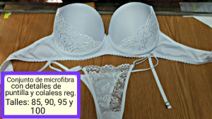 Pack X2 Conjunto Microfibra Puntilla Art3