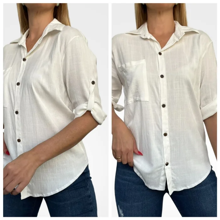Camisas Manga 3/4 Lino Spandex