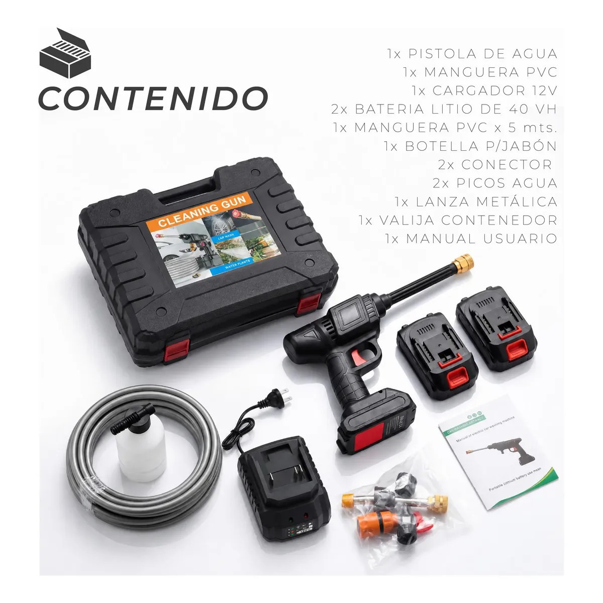 Kit Hidro Lavadora Portátil con Doble Bateria - Imagen 6