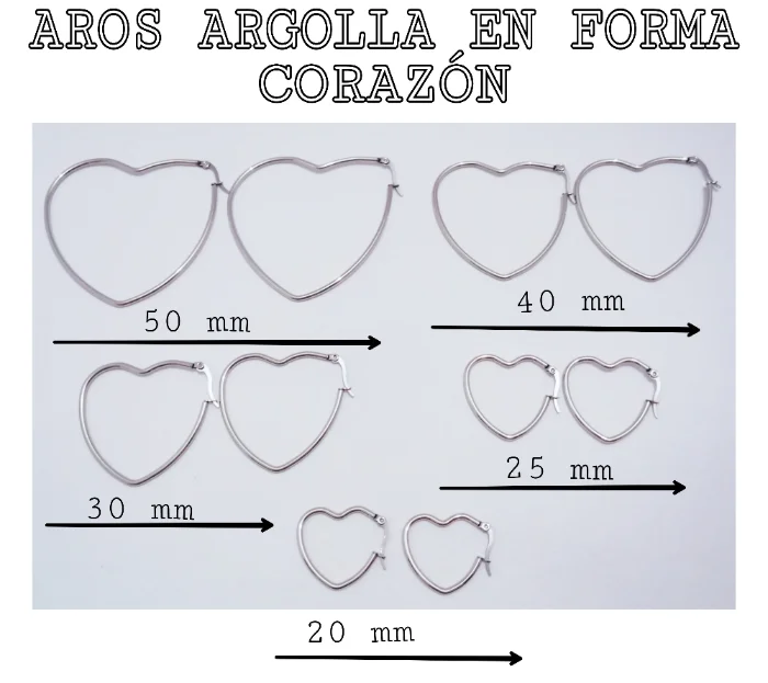 Aros Argolla Corazon