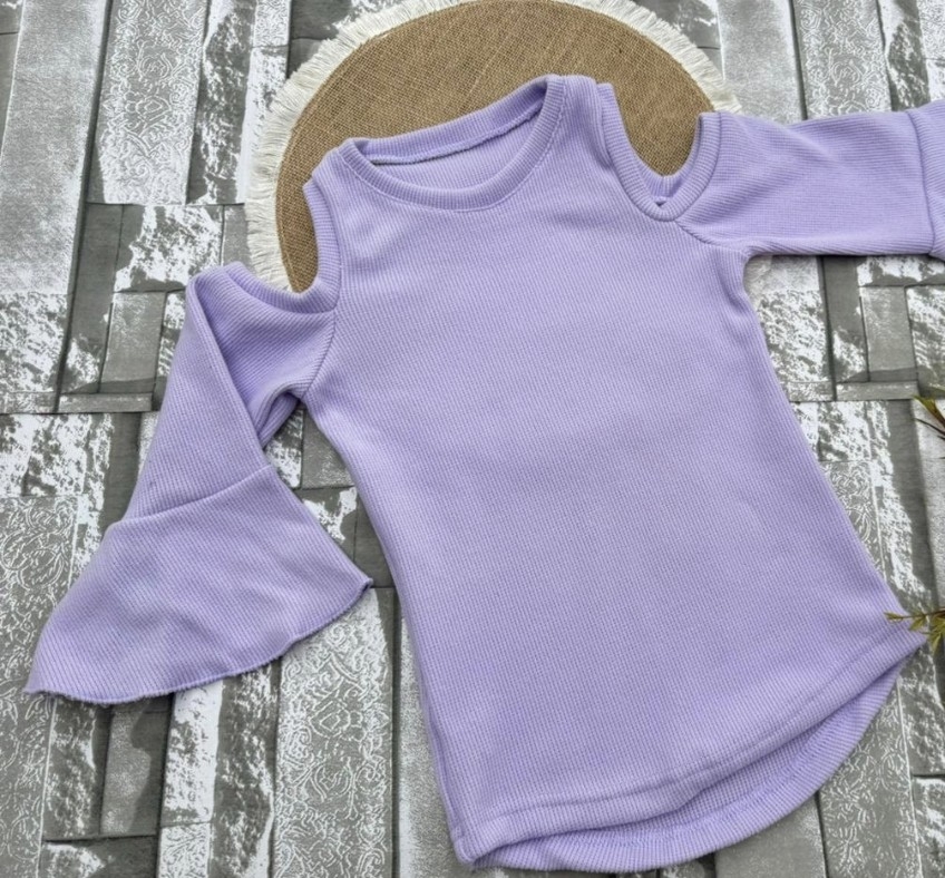 Camiseta Nena Hombro Descubierto Darlon Wafle - Imagen 1