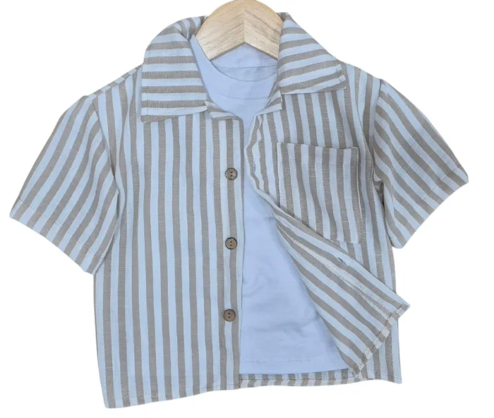 Camisa Oversize Bebe Polina Rayada