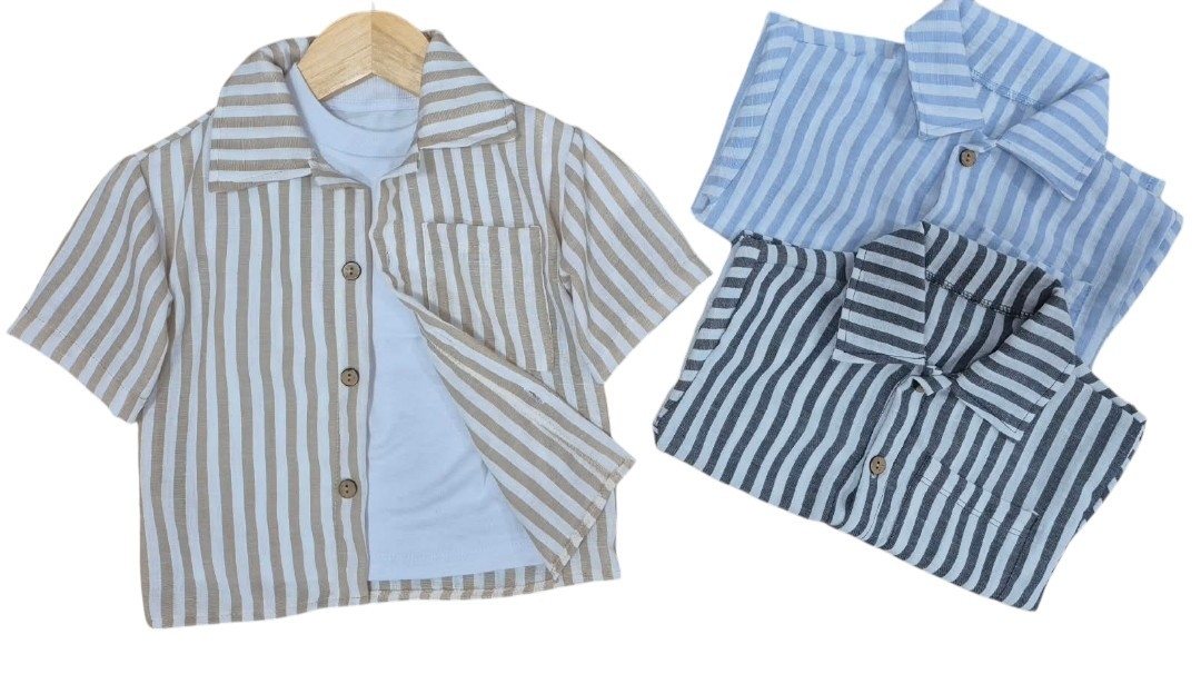 Camisa Oversize Bebe Polina Rayada - Imagen 2