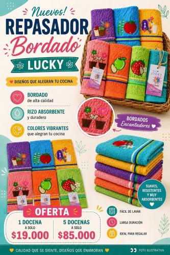 Repasador Bordado Lucky