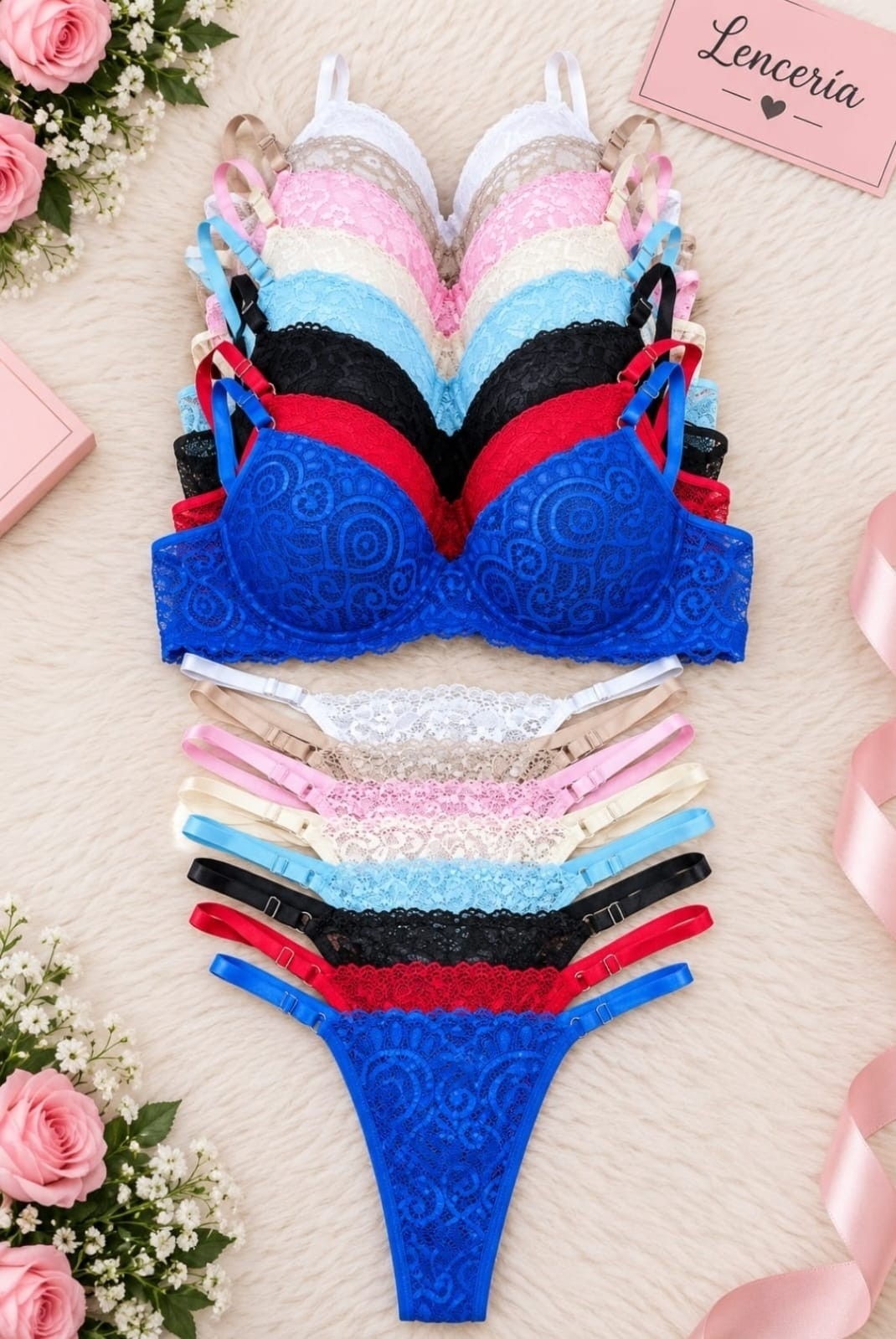 Conjunto de Encaje y Medio Encaje - Imagen 2