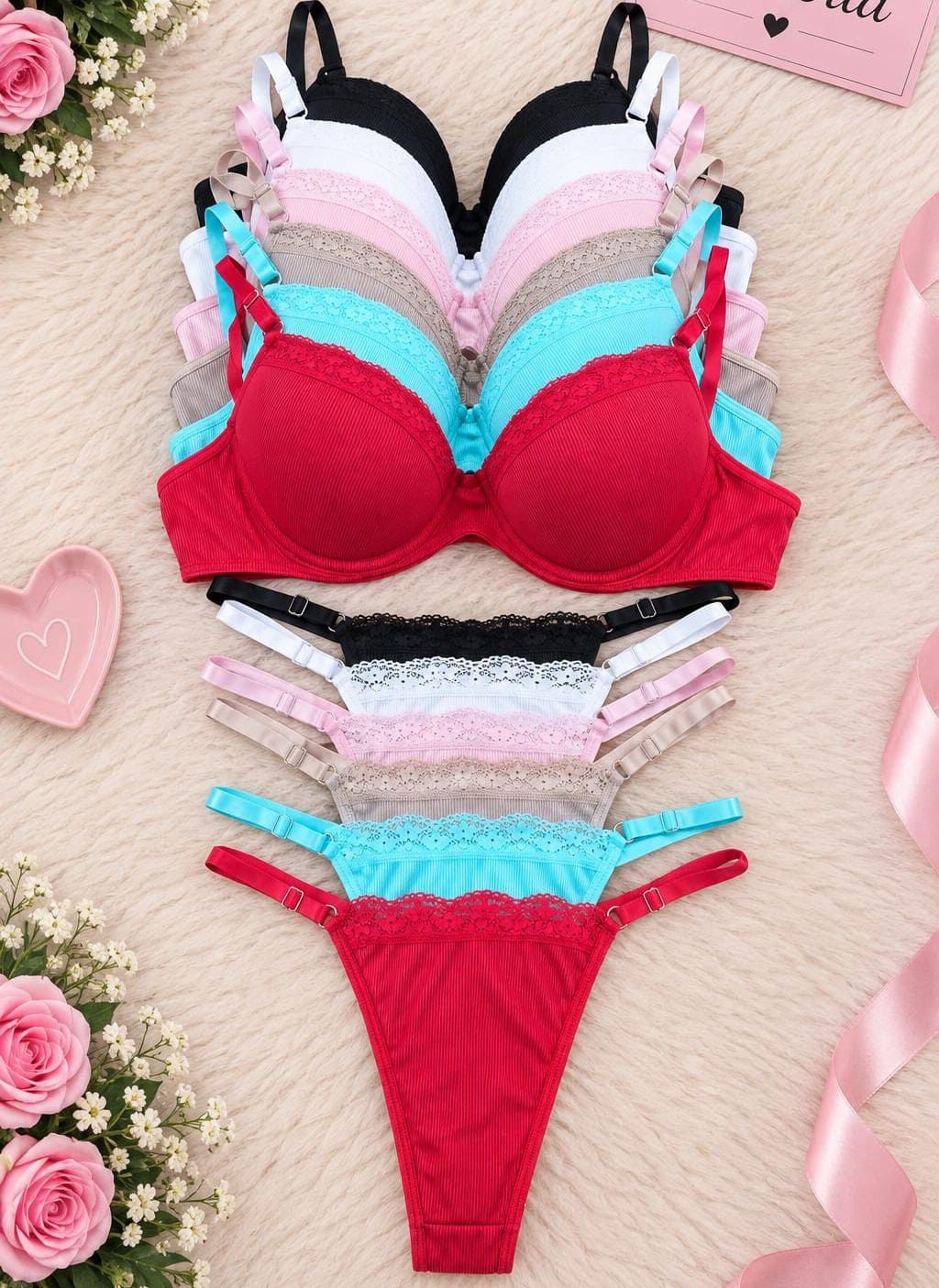 Conjunto de Encaje y Medio Encaje - Imagen 3