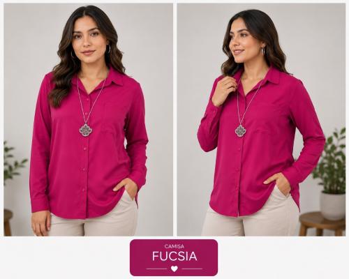Camisas Mangas Largas de Fibrana Rayon Poplin