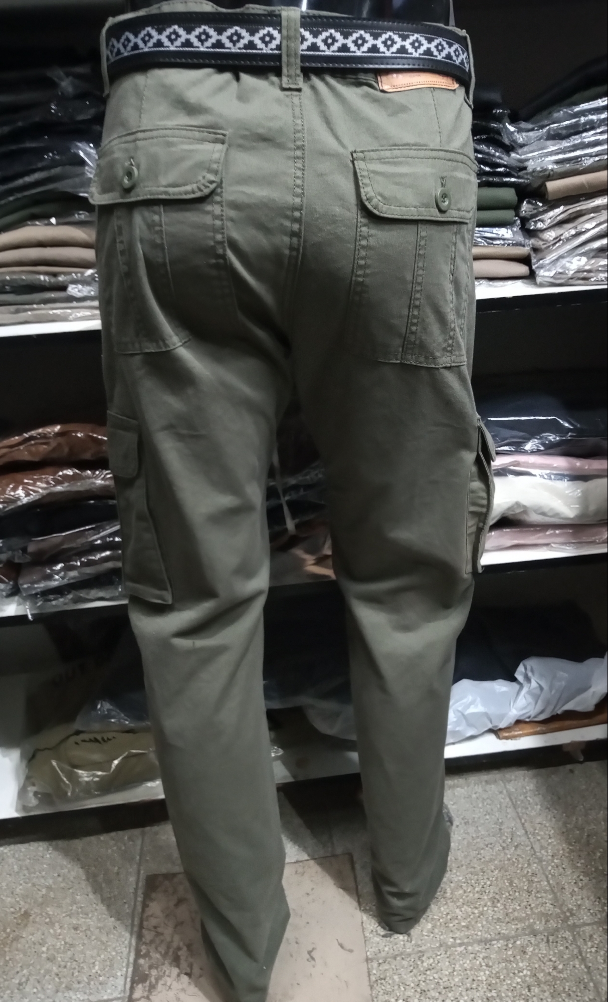 Pantalon Cargo Gabardina Hombre Nacional - Imagen 3