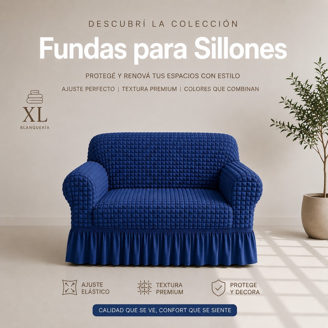 Funda Sofa Elastizada 1 Cuerpo - Imagen 2