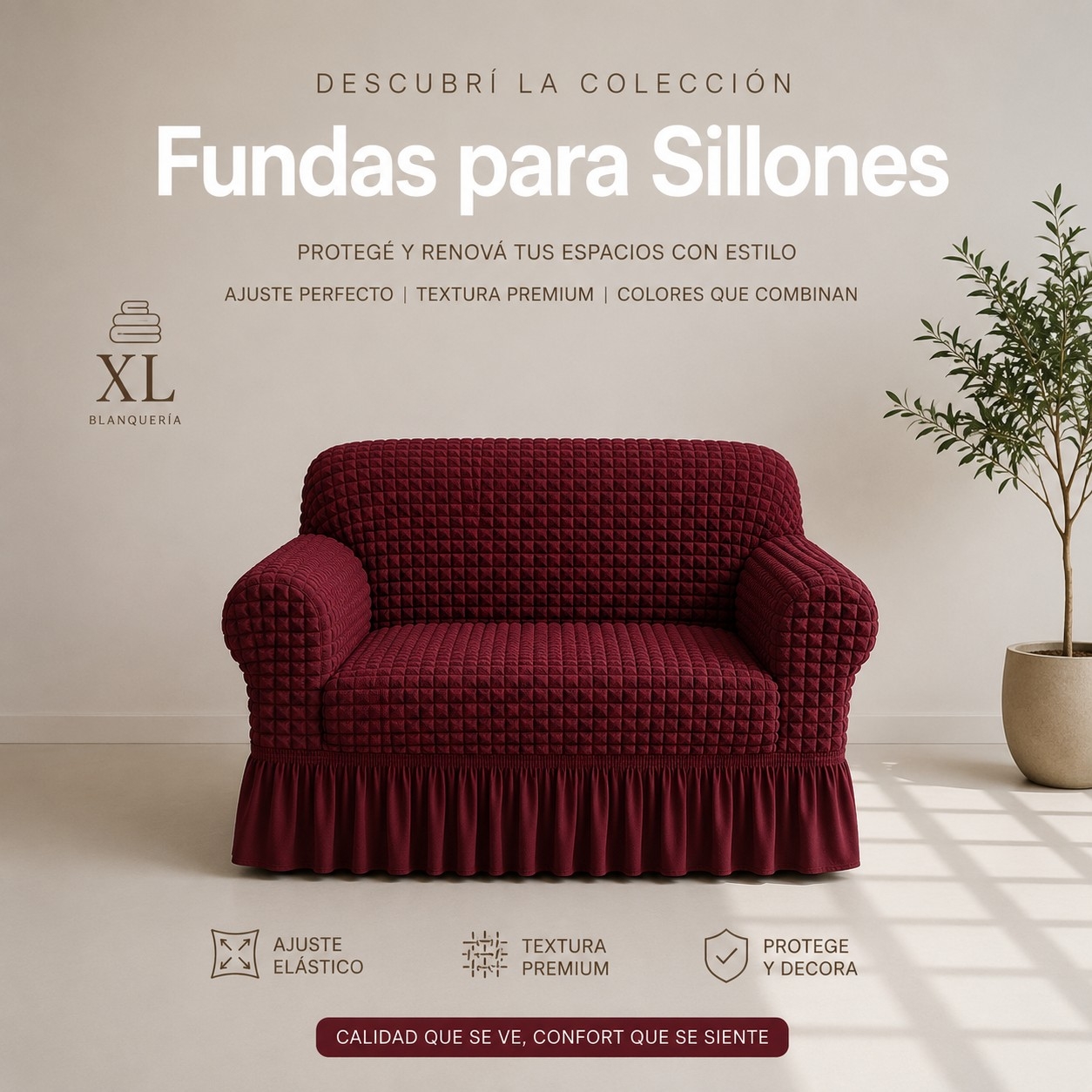 Funda Sofa Elastizada 1 Cuerpo - Imagen 3