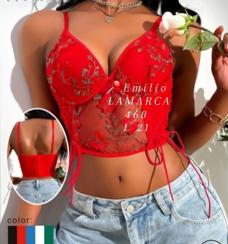 Corset Bordado y Tull - Imagen 1