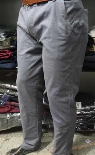 Pantalon Chino Clasico Talle Especial Gabardina Hombre