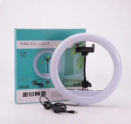 Aro de Luz Led 30 Cm Qx-300 Luz Fría Cálida y Neutra - Imagen 2