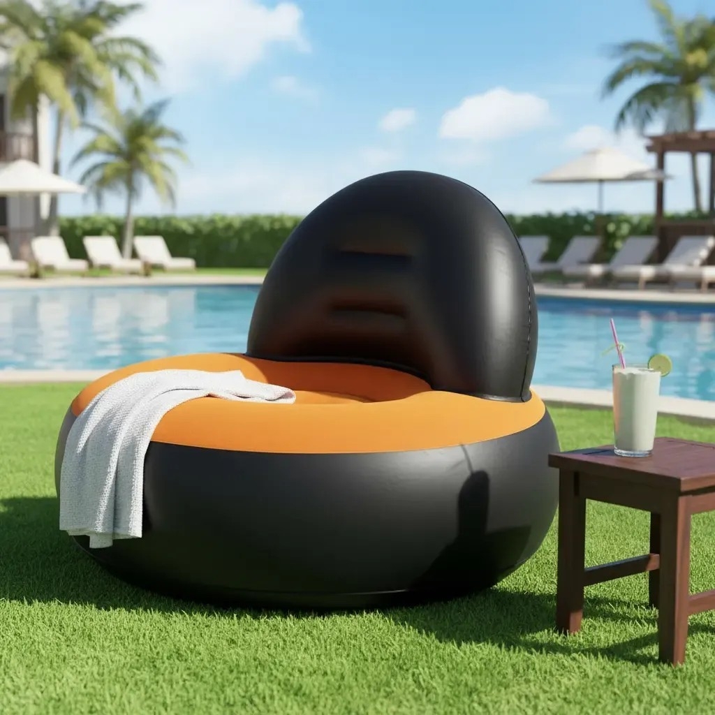 Sillon Puff Sofa Inflable Individual Reforzado Portátil - Imagen 4