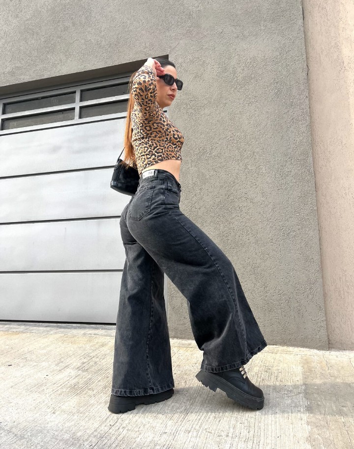 Jean Maxi Palazzo Gris Dama - Imagen 2