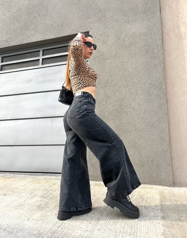 Jean Maxi Palazzo Gris Dama - Imagen 3