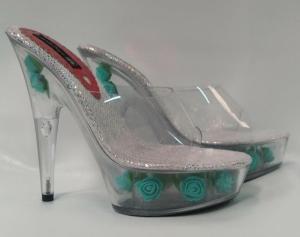 Calzados de Damas. Sandalias con Taco de Acrílico. Se Hace por Pedido - Miniatura 3