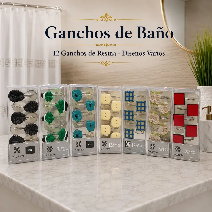 Ganchos de Baño de Resina