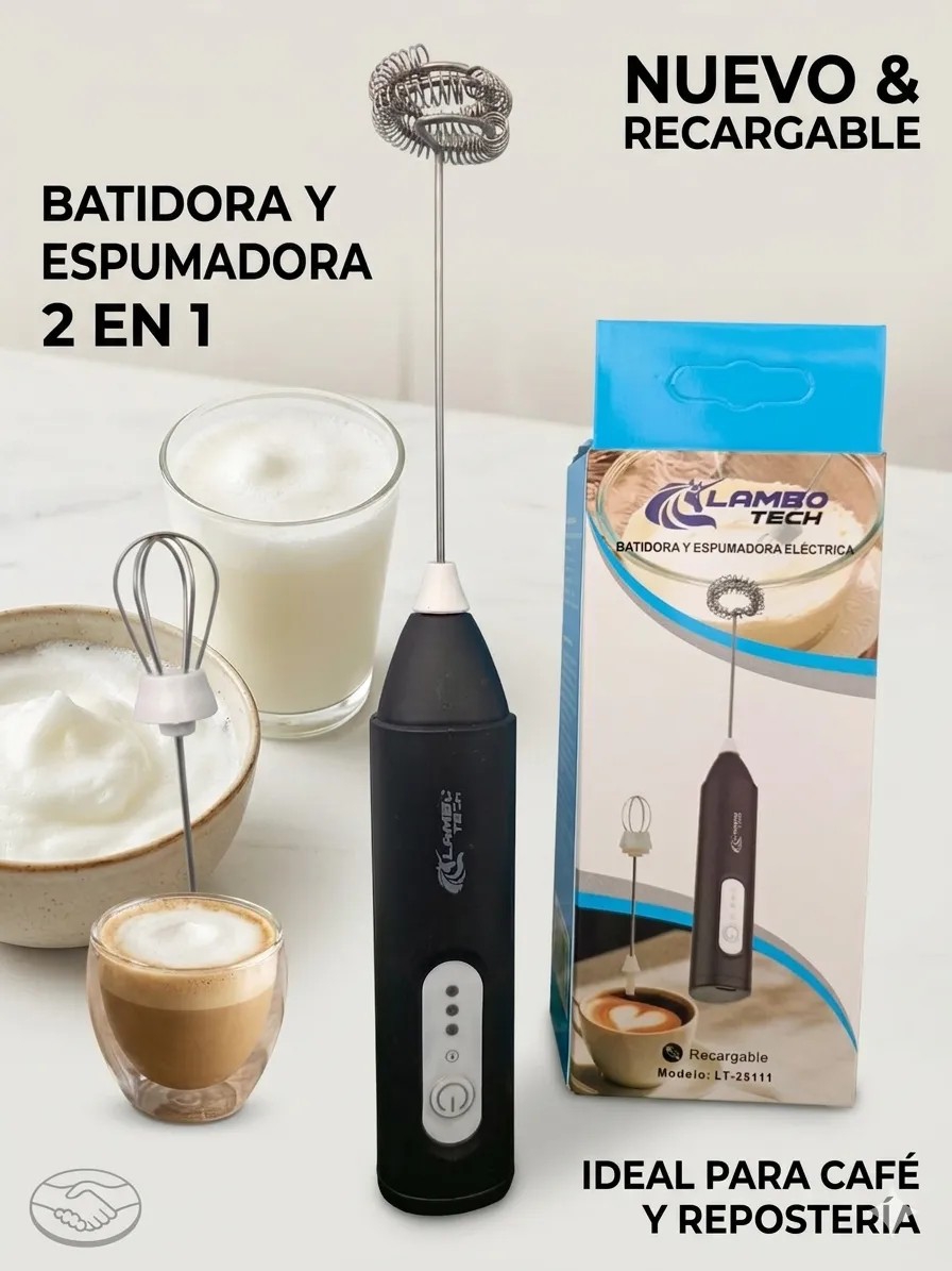 Batidor Espumador Eléctrico Recargable - Imagen 4